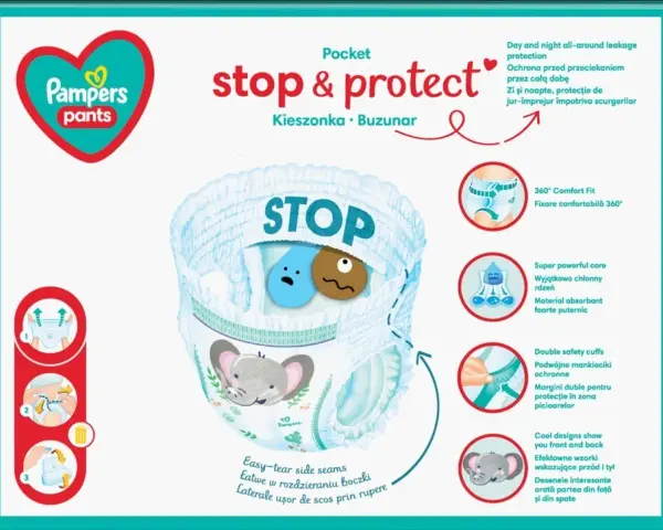 Pasek z tyłu Pampers Pants – po co go używać przy zmianie pieluch?
