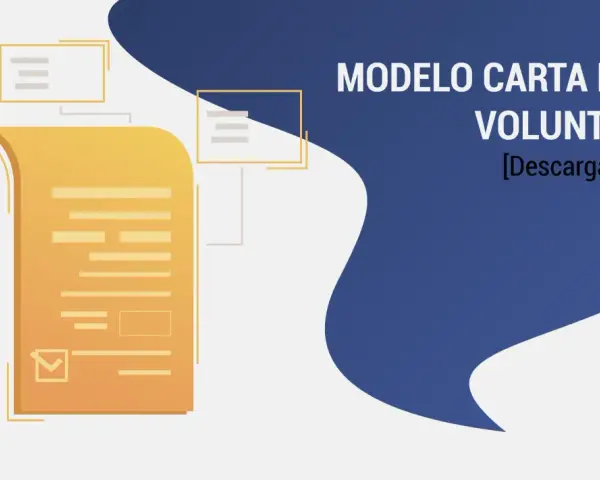 Modelo de carta de baja voluntaria laboral. Descarga gratis. Documento con texto y marca de verificación.