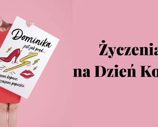Dominika jest jak prąd! Z tym hasłem na Dzień Kobiet, dziewczyna z czerwoną szpilką i ustami na plakacie.