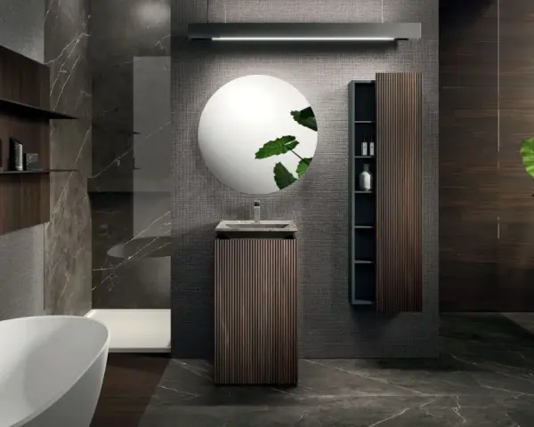Baños gris y madera: el secreto para un diseño moderno y acogedor