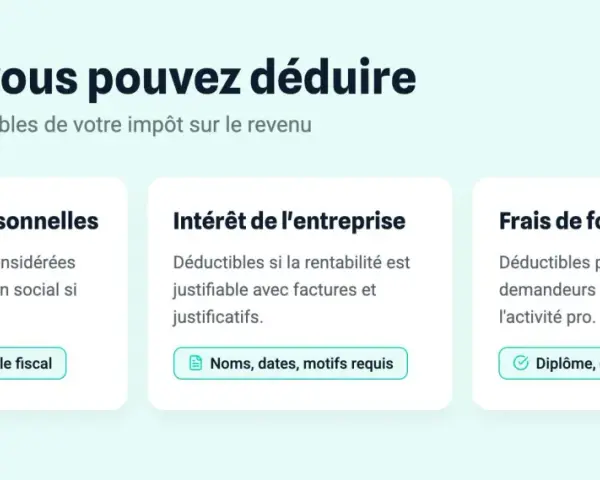 Ce que vous pouvez déduire : frais personnels non déductibles, intérêt de l'entreprise justifiable, et frais de formation pour salariés. Optimisez vos **travaux déductibles des impôts**.