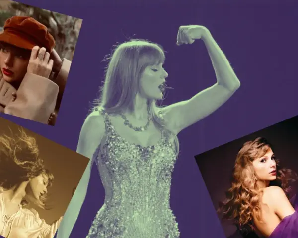 Taylor Swift w stylizacji z "Reputation" i innych albumów. Jej siła i styl są niezaprzeczalne.
