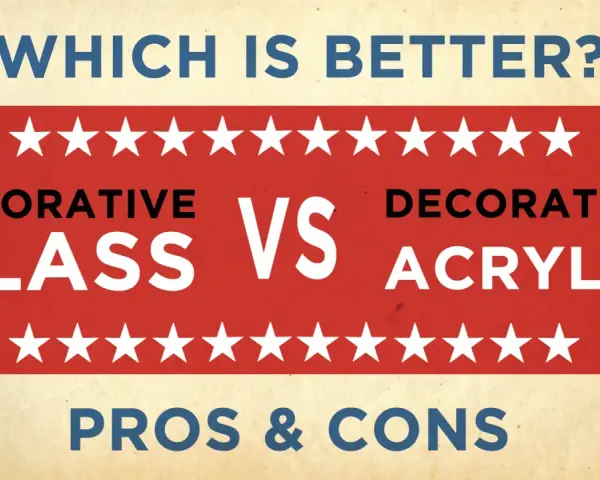 Decorative glass vs. acrylic pros & cons. Discover the acrylic advantages for your next project.