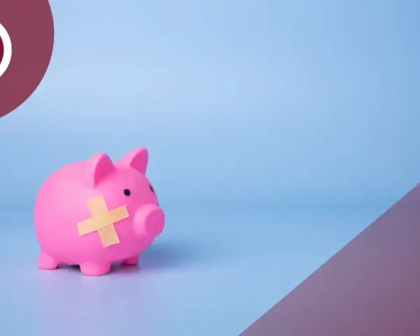 Cerdo rosa con curitas, listo para una diligencia de embargo.