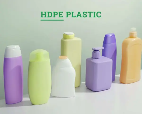 A collection of colorful bottles, made from high density polypropylene, stand ready for your favorite lotions and soaps.