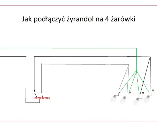Jak podłączyć żyrandol na 4 żarówki - uniknij najczęstszych błędów