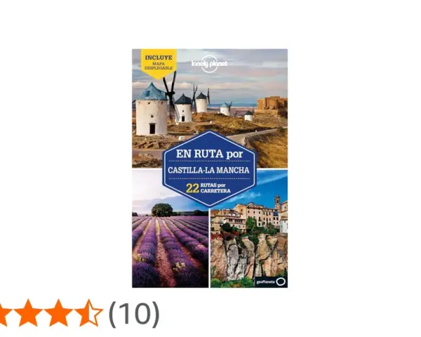 Guía "En Ruta por Castilla-La Mancha" con molinos, campos de lavanda y pueblos. Ideal para senderismo y rutas en coche.