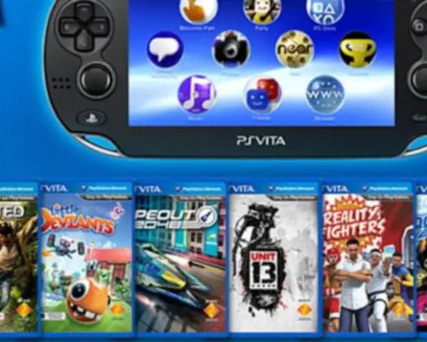 PS Vita con varios juegos como Little Deviants y Reality Fighters, mostrando algunos de los mejores juegos psvita.