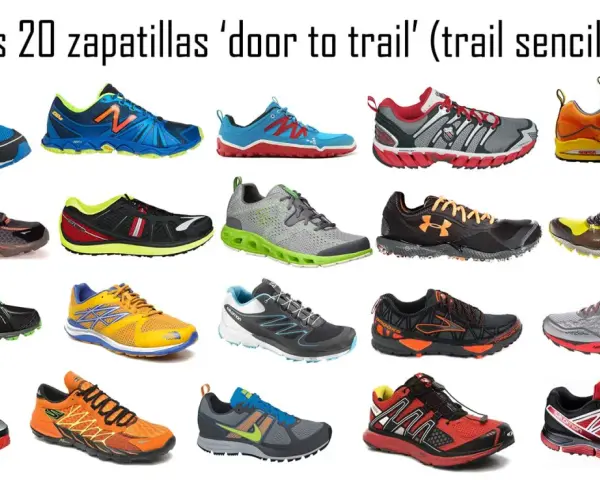 Veinte zapatillas deportivas para trail running, con una variedad de colores y diseños, perfectas para cualquier aventura. ¡Encuentra tus **altra tallas**!