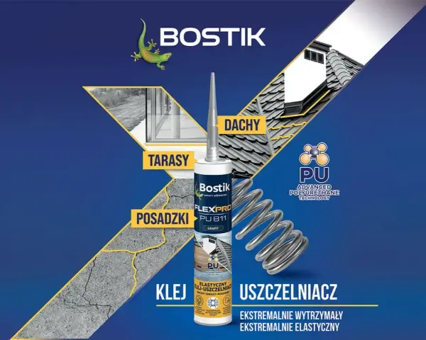 Bostik FlexPro PU 811 - elastyczny uszczelniacz poliuretanowy do dachów, tarasów i posadzek. Ekstremalnie wytrzymały i elastyczny.