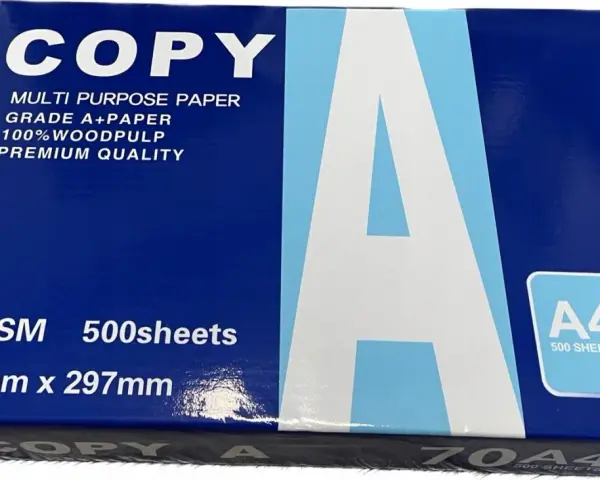 Opakowanie papieru COPY, klasy papieru A4, 70GSM, 500 arkuszy. Idealny do codziennego drukowania.
