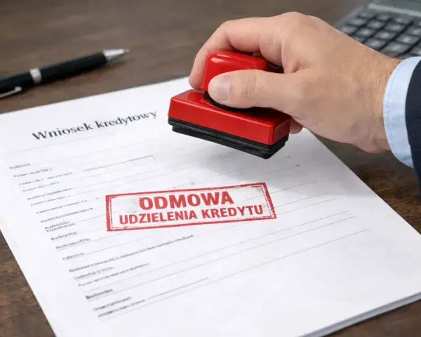 Odmowa udzielenia kredytu konsumenckiego a hipotecznego. Stempel na wniosku kredytowym.