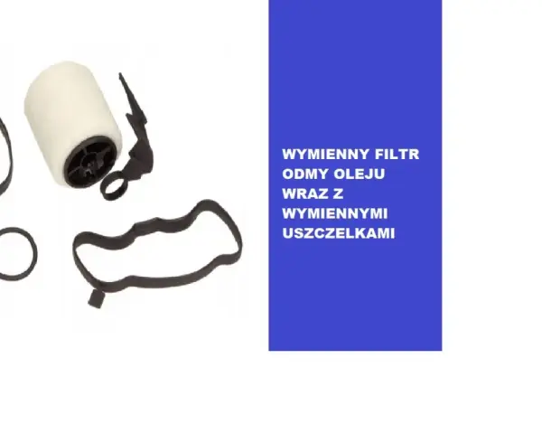 Filtr odmy oleju z uszczelkami. Wymiana zapobiega nieszczelna odma objawy.
