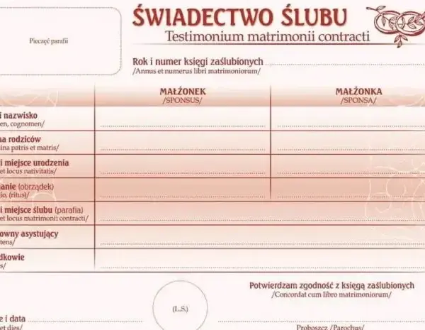 Dokumenty do ślubu kościelnego: Kompletna checklista i porady