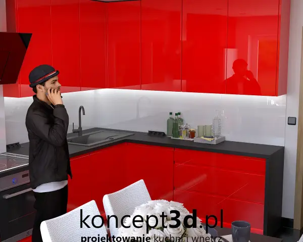 Jakie kolory ścian do czerwonej kuchni, aby uniknąć chaosu kolorystycznego?