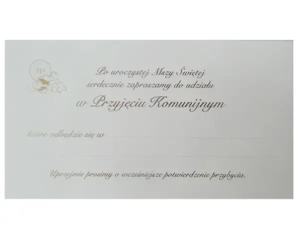 Jak wypisać zaproszenie na komunię dla chrzestnego z sercem