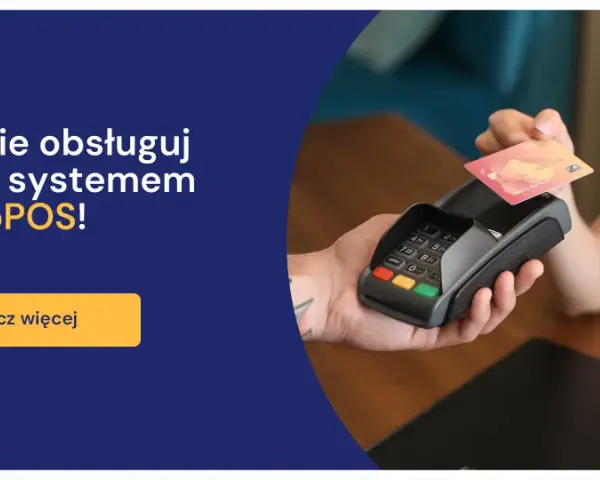 Wygodnie obsługuj napiwki z systemem GoPOS. Karta zbliżeniowa przy terminalu płatniczym.