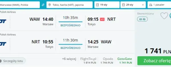 Ile kosztuje lot do Japonii z Polski? Ceny, które Cię zaskoczą