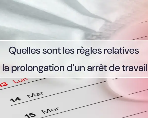 Masque médical et calendrier. Le texte interroge sur la prolongation d'un arrêt de travail, notamment après une inaptitude.
