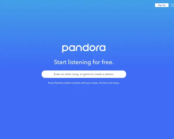 Pandora Streaming: Starten Sie kostenlos mit Musik. Geben Sie einen Künstler, Song oder Genre ein, um Ihre personalisierte Station zu erstellen.