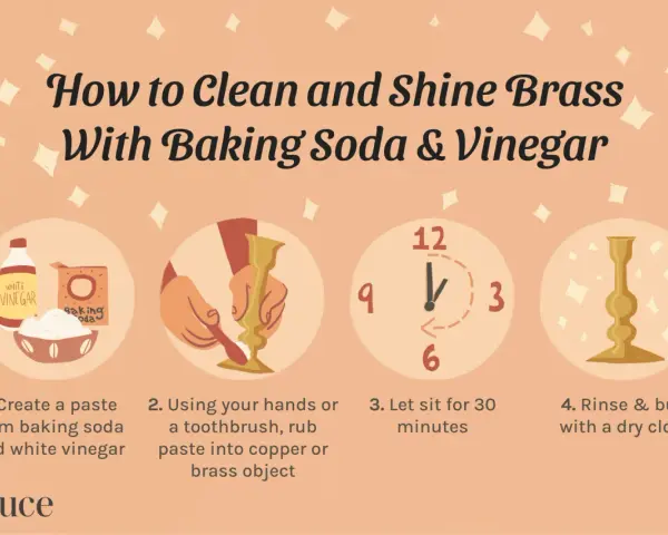 Learn how to polish brass with baking soda and vinegar. Steps include making a paste, applying it, letting it sit, and buffing to a shine.