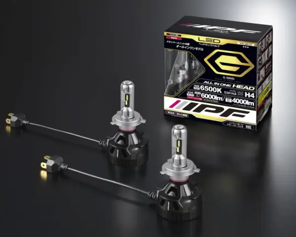 IPF G-SERIES H4 LED-lampor, 6500K, 6000lm. Dessa h4 led godkända lampor ger ett starkt och klart ljus.