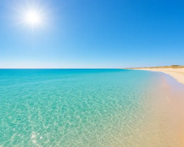 Spiagge di Santa Maria di Leuca: acque cristalline e sabbia dorata sotto un sole splendente. Un paradiso per rilassarsi.