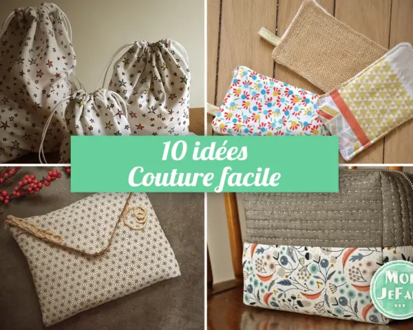 Sacs à cordon, trousses et pochettes : 10 idées couture facile pour des créations originales.