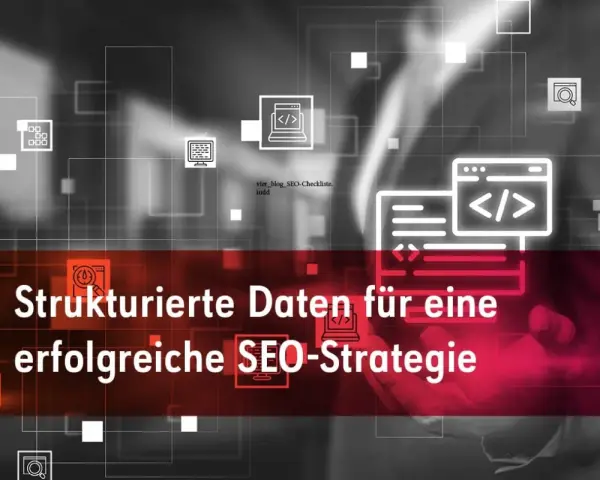 Strukturierte Daten sind der Schlüssel zu einer erfolgreichen SEO-Strategie. Icons zeigen Code und Analyse.