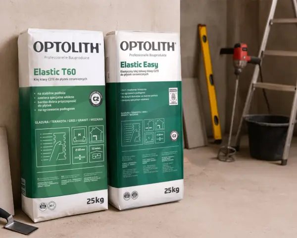 Szukasz, jaki klej do styropianu? Optolith Elastic T60 i Elastic Easy to elastyczne kleje klasy C2TE do płytek ceramicznych, idealne na ogrzewanie podłogowe.