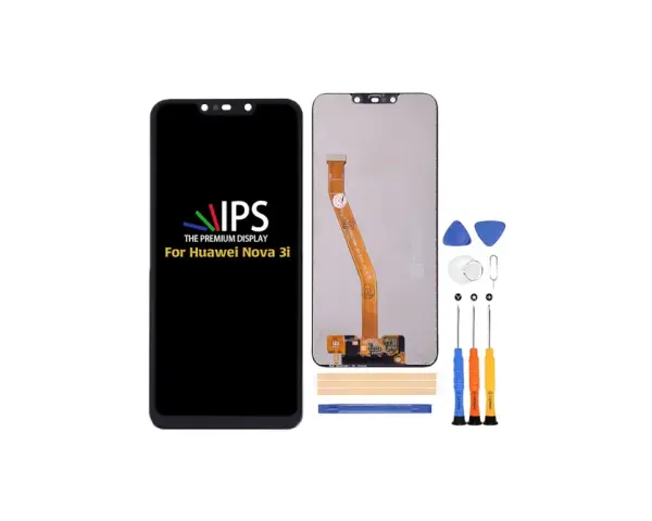Zestaw naprawczy do Huawei Nova 3i, z ekranem IPS i narzędziami. Model ine-lx1.