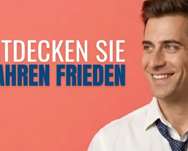Ein Mann mit einem Lächeln lädt dazu ein, wahren Frieden zu entdecken.