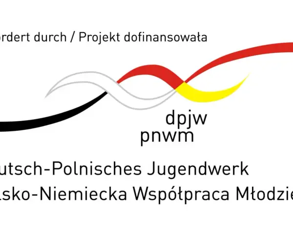 Logo Deutsch-Polnisches Jugendwerk, wspierające polsko-niemiecką szkołę.