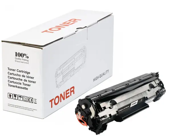 Nowy toner m125a w opakowaniu, gwarancja 100% jakości druku.
