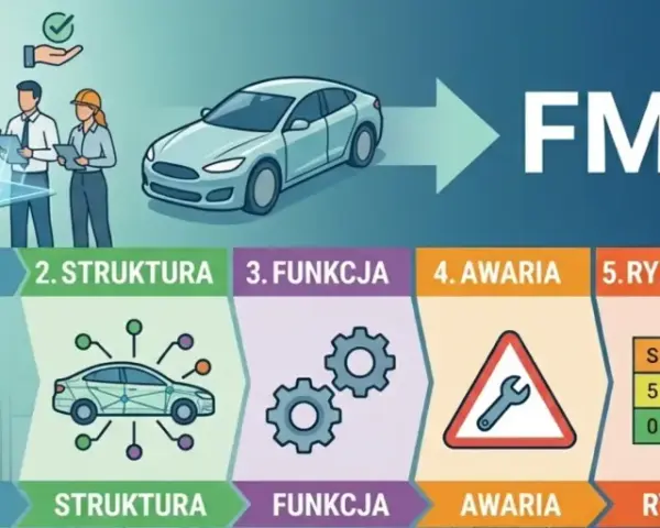 Proces FMEA: planowanie, struktura, funkcja, awaria, ryzyko i wynik. Analiza ryzyka w projektowaniu samochodów.