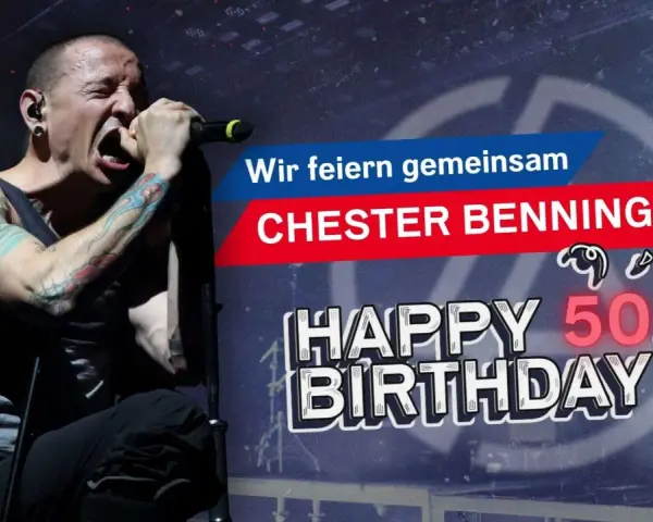 Chester Bennington singt mit voller Leidenschaft. Wir feiern seinen 50. Geburtstag!