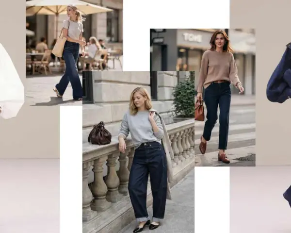 Różnorodne stylizacje z jeansami: od szerokich nogawek i bojówek po dopasowane modele. Denim w roli głównej.