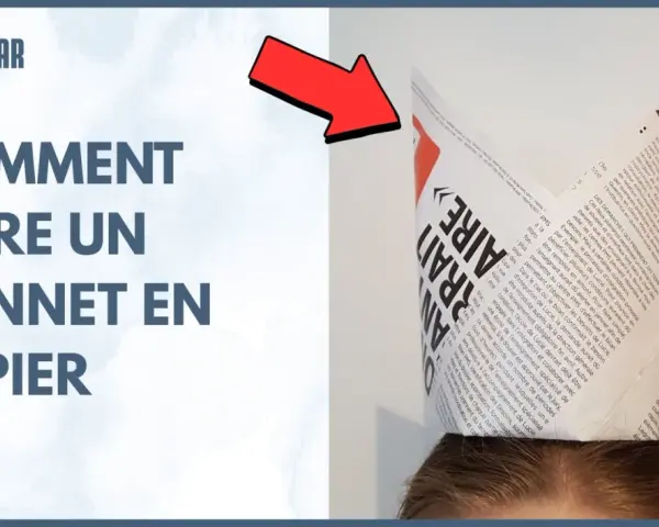 Un bonnet en papier fait maison, parfait pour un patron bonnet couture gratuit.