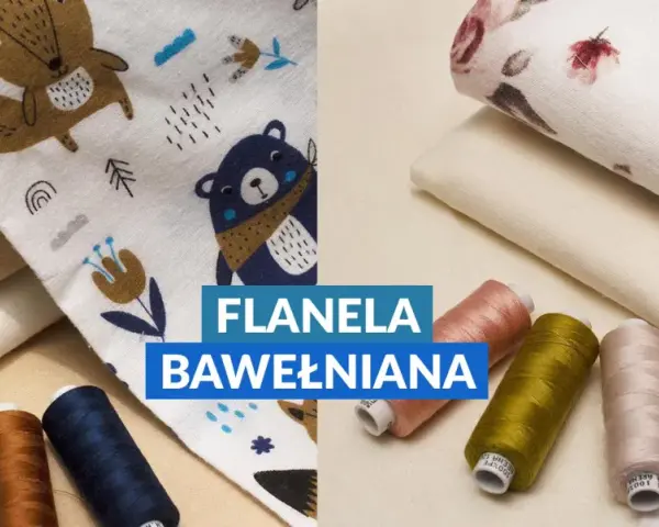 Flanela bawełniana z uroczymi zwierzątkami i kwiatami, idealna do szycia. Sprawdź, co to jest flanela!