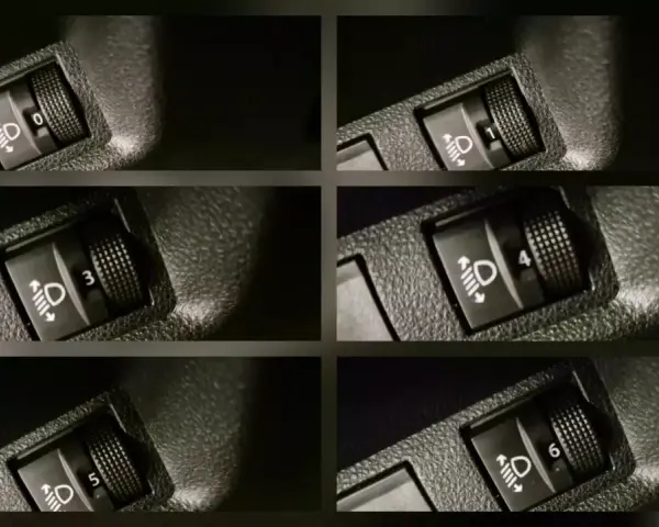 Pokrętła do regulacji świateł w samochodzie: 0, 1, 3, 4, 5, 6. Dowiedz się, jak ustawić światła.