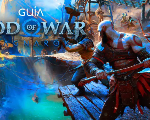 Kratos y Atreus luchan contra enemigos en los sumideros de God of War Ragnarök.