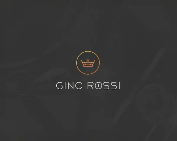 Logo Gino Rossi z koroną. To znana marka obuwnicza, która oferuje stylowe i eleganckie buty.