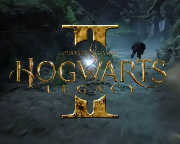El logo de Hogwarts Legacy con un thestral corriendo en un bosque oscuro. ¿Será esto parte de un futuro hogwarts legacy dlc?