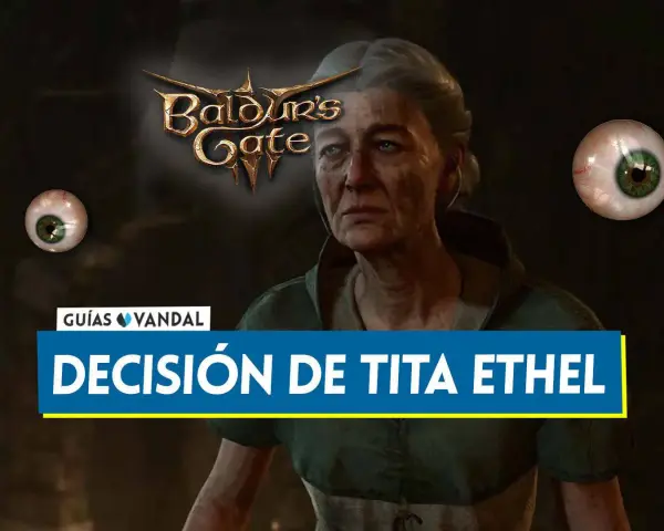 Baldur's Gate 3: La siniestra tita Ethel y su decisión. Ojos flotantes añaden misterio.