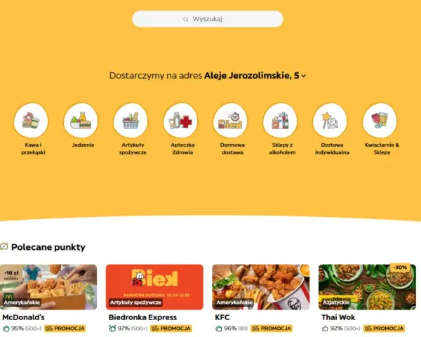 Glovo oferuje dostawę jedzenia i artykułów spożywczych. Sprawdź aktualne promocje i niską prowizję Glovo na dostawy.