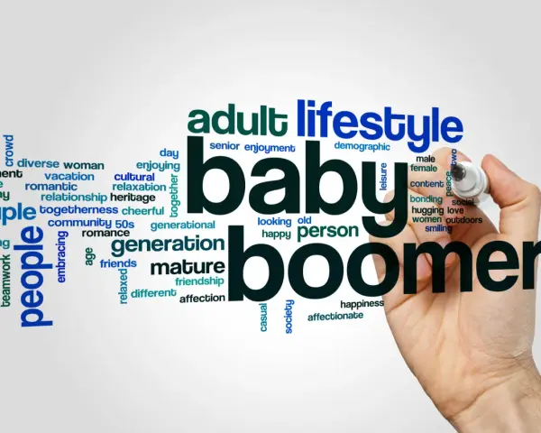 Słowa kluczowe związane z pokoleniem baby boomers: dorosły, styl życia, pokolenie, szczęście, relaks, rodzina, przyjaźń, miłość, wspólnota.