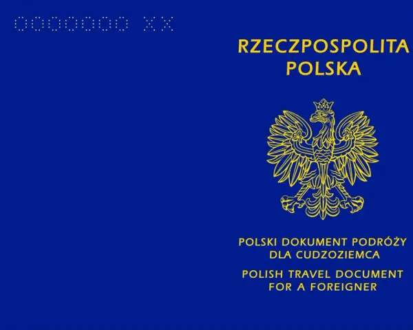 Polski paszport, dokument podróży dla cudzoziemca, z godłem Polski. Jego wysoki polski paszport ranking świadczy o bezpieczeństwie.