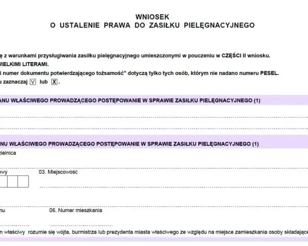 Wniosek o ustalenie prawa do zasiłku pielęgnacyjnego. Dowiedz się, zasiłek pielęgnacyjny - ile wynosi i jak go uzyskać.