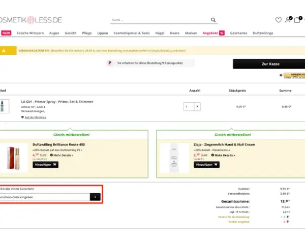Kosmetik4less Gutschein: Jetzt sparen! Codes, Sale & Bonus-Punkte.