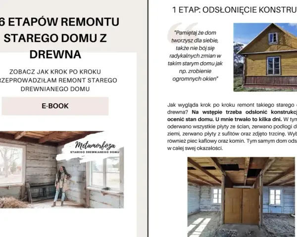 Projekty dobudówki do starego domu z drewna. Etap 1: odsłonięcie konstrukcji. Zobacz, jak krok po kroku odnowić drewniany dom.